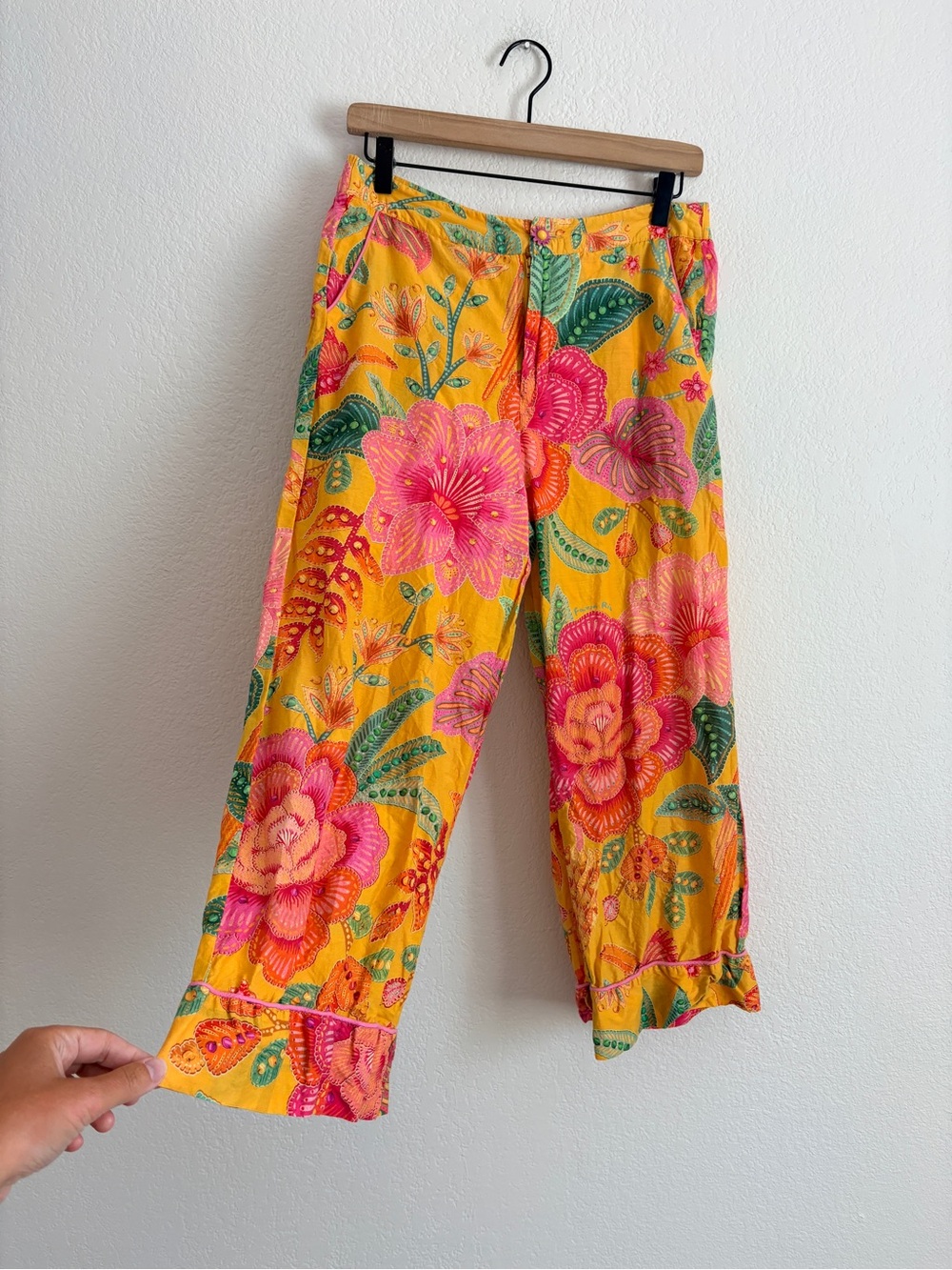Anthropologie Farm Rio Macaw Tropical Bloom Pants View 6